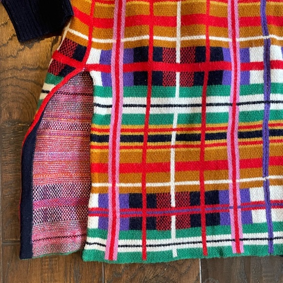 Anthropologie MOTH Long Cardigan Sweater Women’s Sz XS Willingston Plaid Belted - Picture 13 of 15